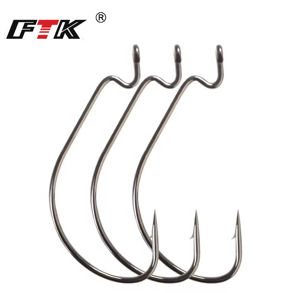 Fishing Hook Offset - FTK 12-20PCS Offset Fishing Hooks Soft