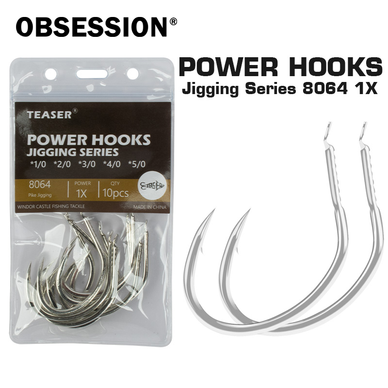 OBSESSION 10pcs/bag 8064 1X Hi - Fishing Hook Offset 评论和价格