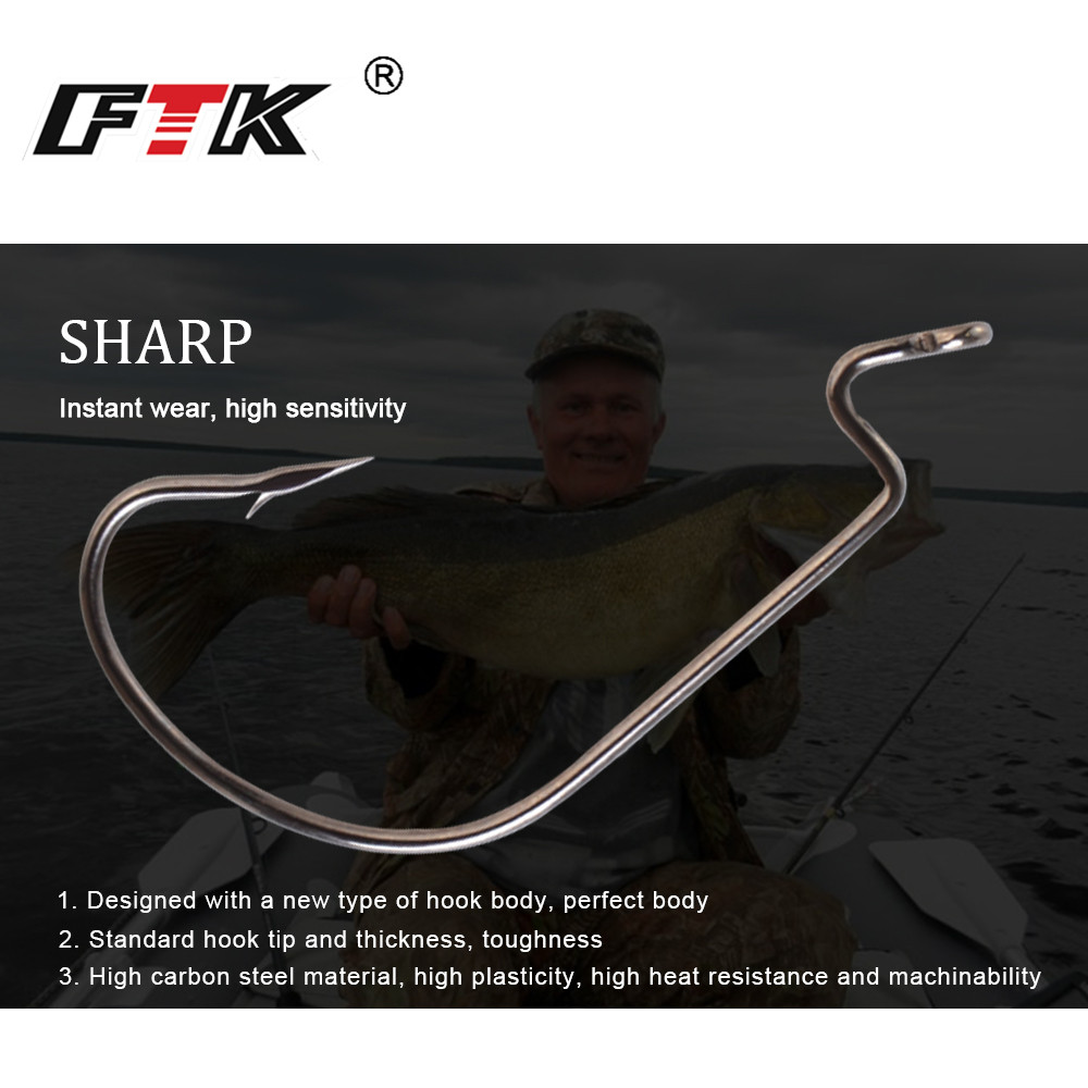 FTK 12-20PCS Offset Fishing Ho - Fishing Hook Offset 评论和价格