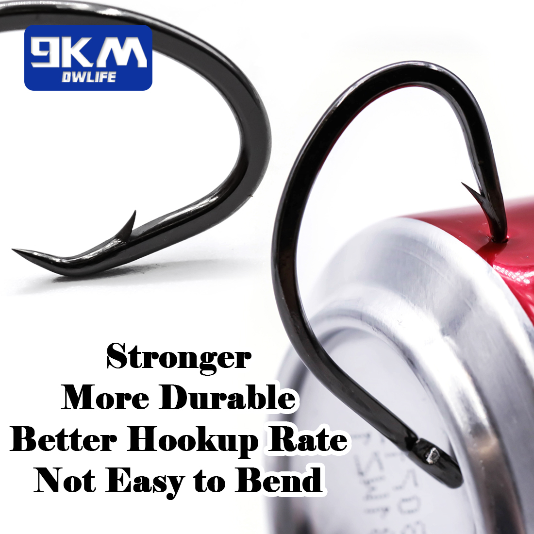 9KM Circle Hooks 25~50Pcs Salt - Fishing Hook Offset 评论和价格