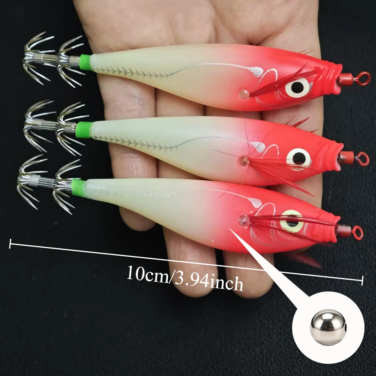 17pcs 10cm Glow Squid Jig Hook - Fishing Hook Jig 评论和价格