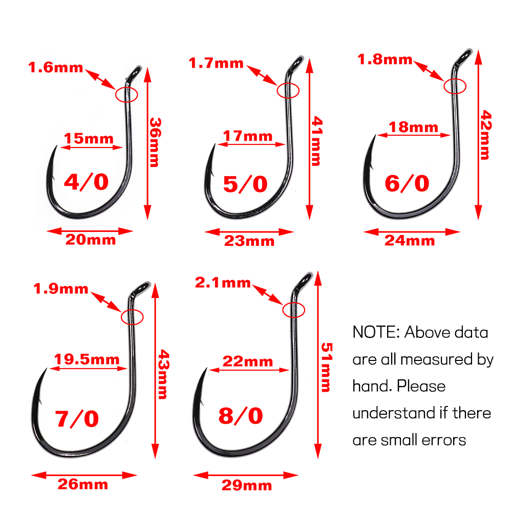 Bimoo 20pcs Offset Octopus Bea - Fishing Hook Barbless 评论和价格