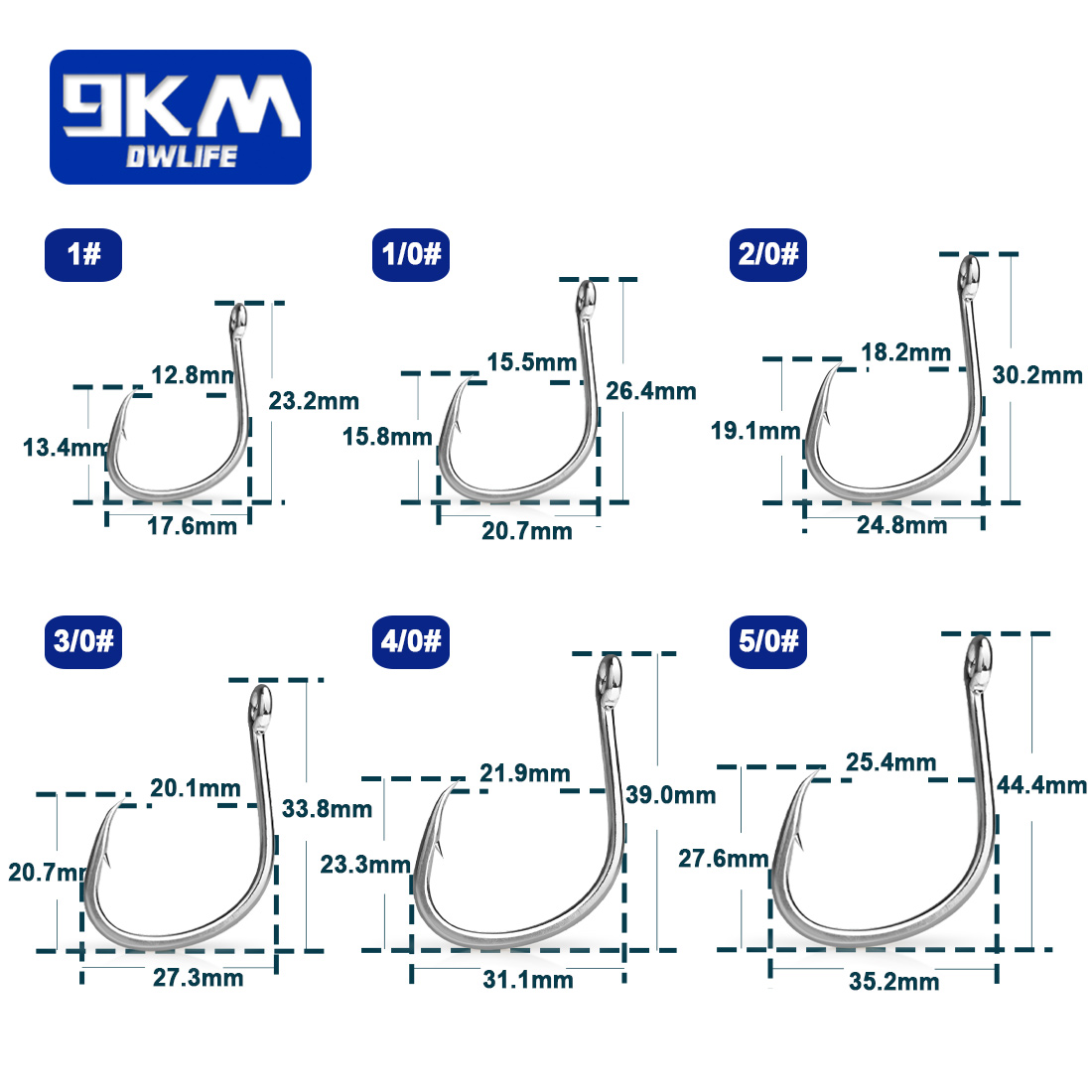 9KM Fishing Hooks Saltwater Li - Fishing Hook Offset 评论和价格