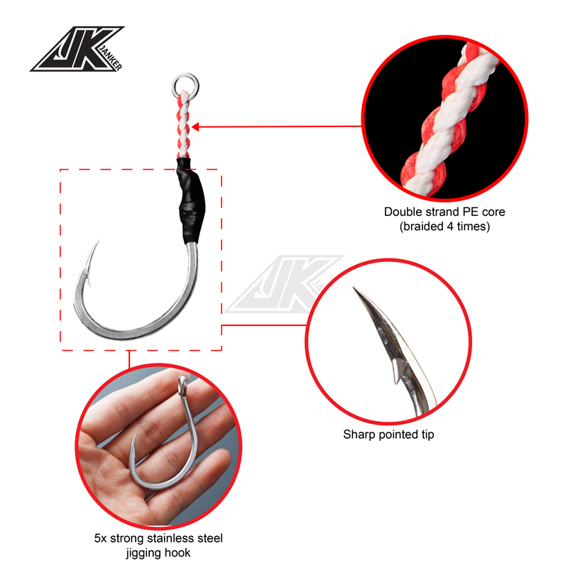JK HVS Heavy Power Assist 7/0~ - Fishing Hook Barbless 评论和价格