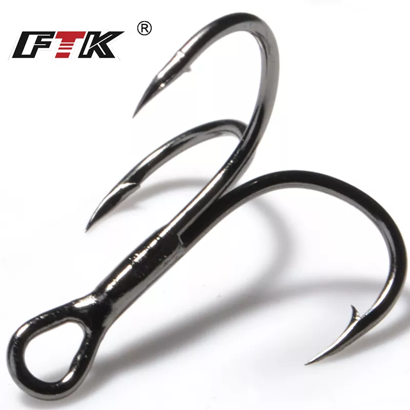 FTK 15-20pcs Overturned Treble - Fishing Hook Offset 评论和价格