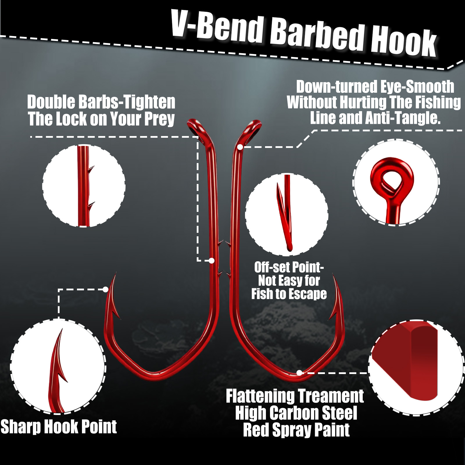 9KM Baitholder Hook 50-100pcs  - Fishing Hook Offset 评论和价格